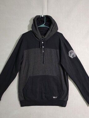 Alpinestars Mens Colorblock Snap Button Henley Style Hoodie Size Medium